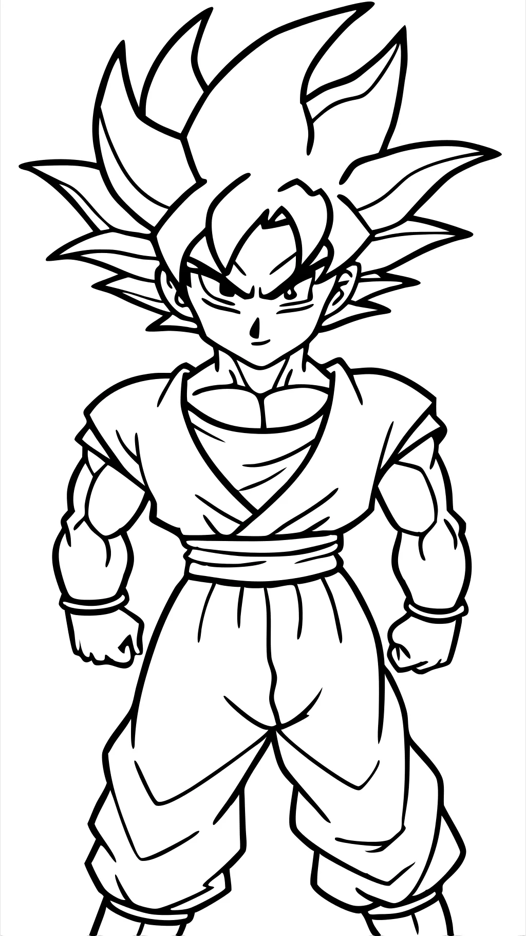 Página para colorear de Goku